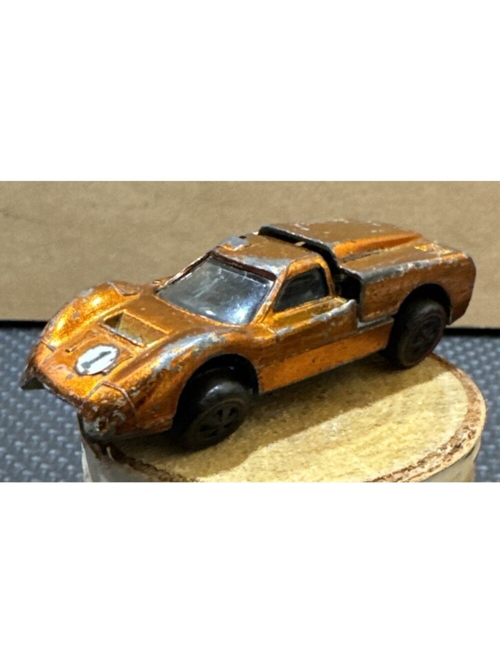 Vintage Redline Hot Wheels Ford J-Car Orange 1967 Mattel Hong Kong Rare